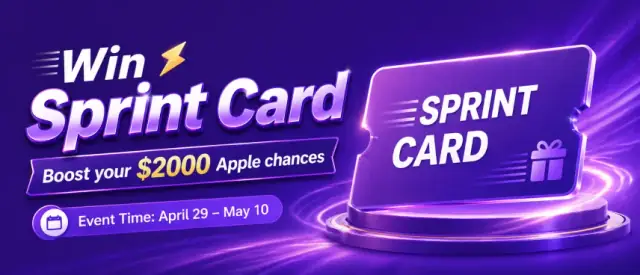 Acbuy Spreadsheet activity banner: Événement ACBUY Sprint Card pour améliorer les chances Apple